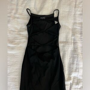 Whitefox eyes on me mini cutout black dress size xs